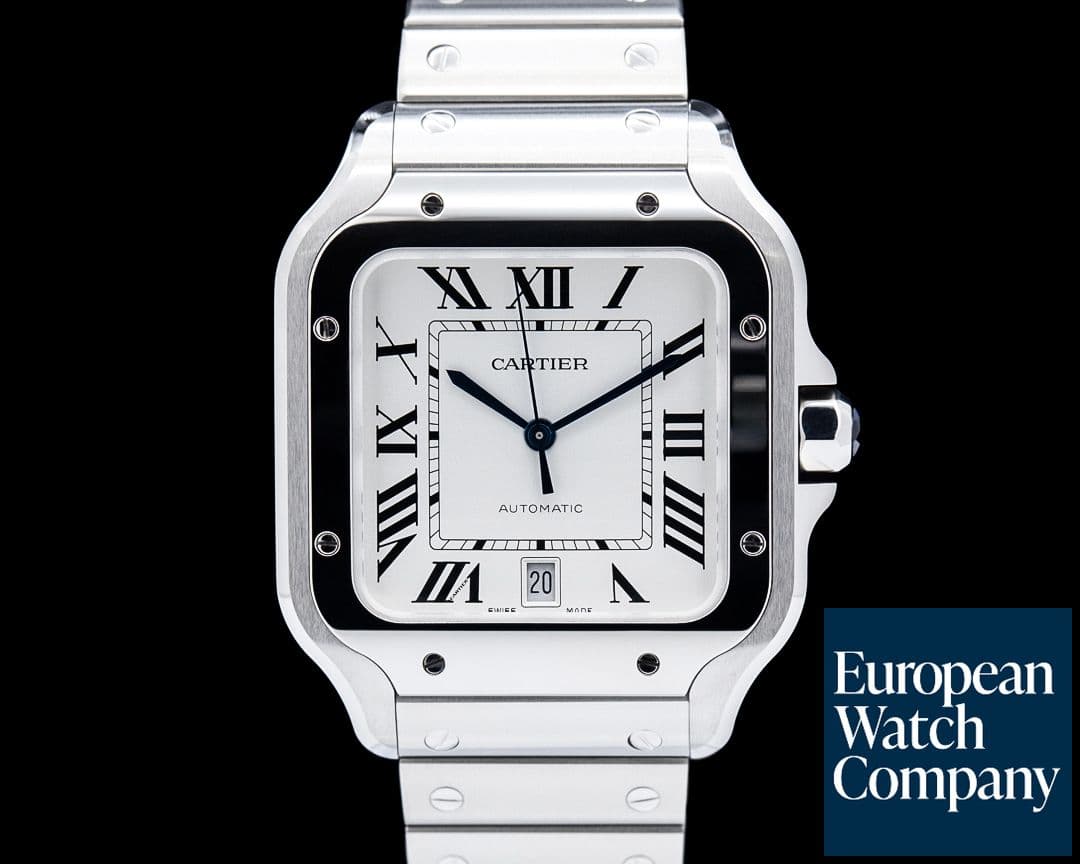 Image of Cartier WSSA0018 Santos de Cartier Large SS Silvered Opaline Dial 2025