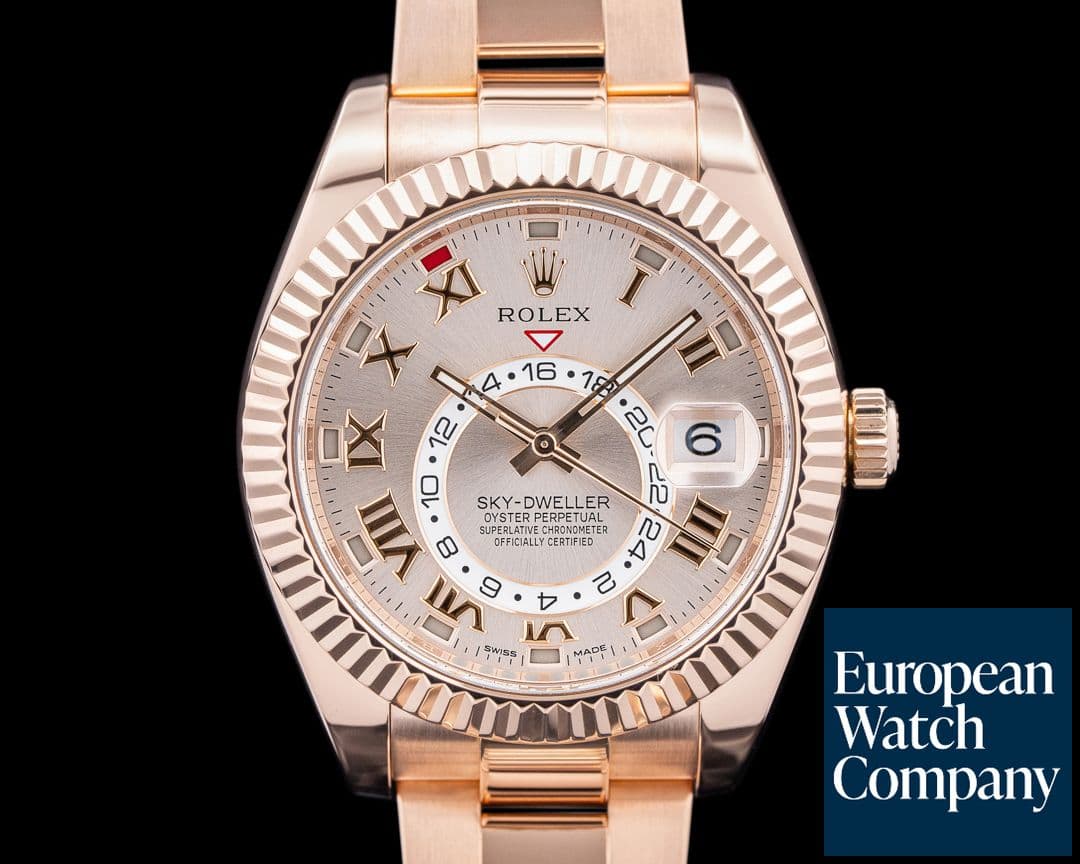 Image of Rolex 326935 Sky-Dweller 18K Everose Gold Sundust Pink Roman Dial