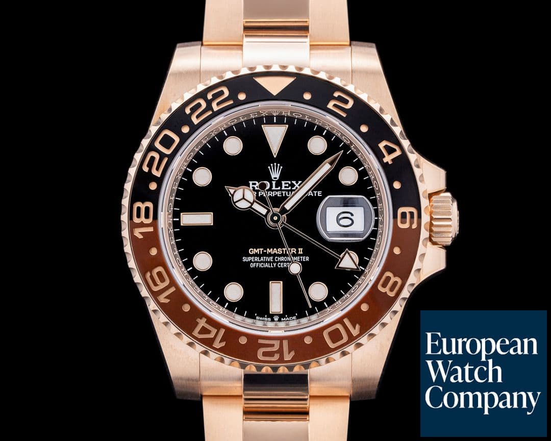 Image of Rolex 126715CHNR GMT-Master II 18K Everose Gold Black Dial