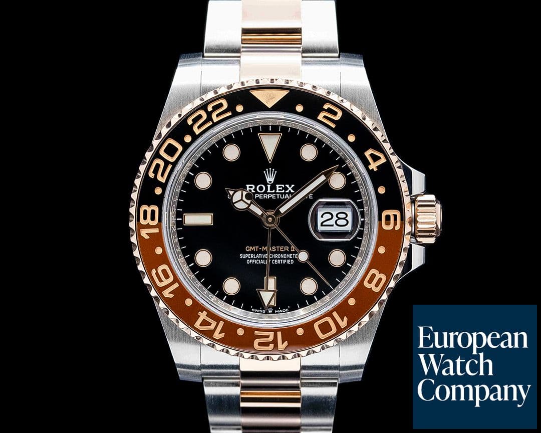 Image of Rolex 126711CHNR GMT-Master II SS / 18k Rose Gold Black Dial