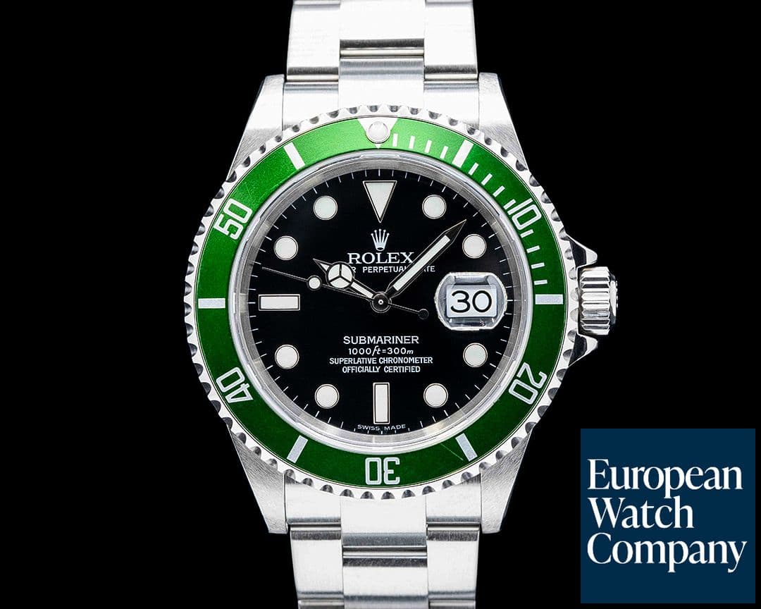 Image of Rolex 16610LV Submariner 50th Anniversary "Kermit" SS Green Bezel