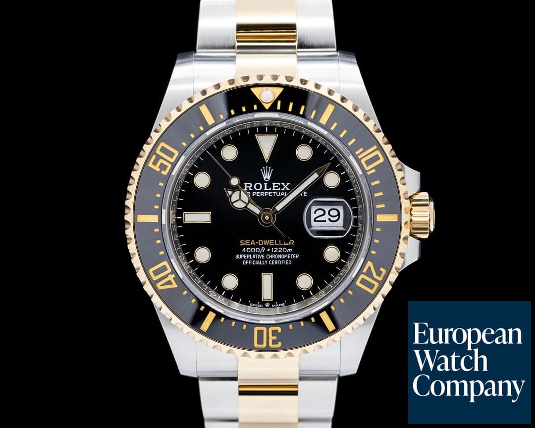 Image of Rolex 126603 Sea-Dweller Oystersteel / 18K Yellow Gold Black Dial