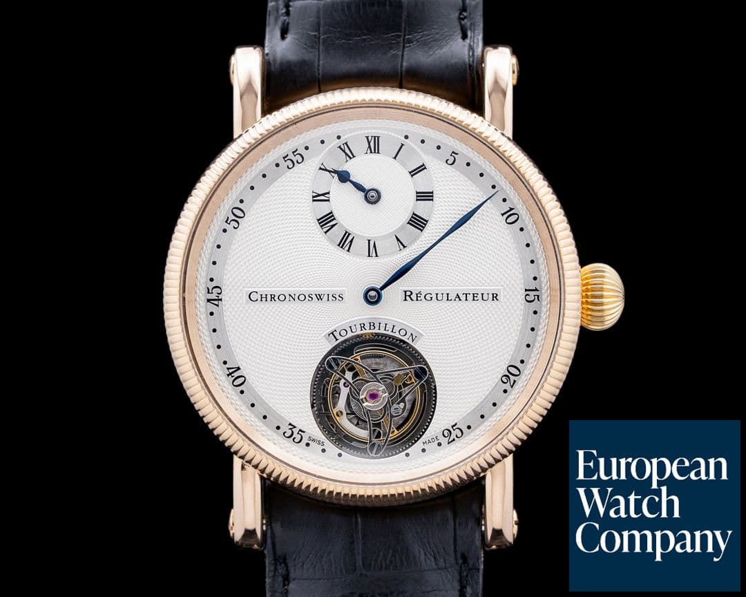 Image of Chronoswiss CH 3121B Tourbillon 18K Rose Gold Silver Dial