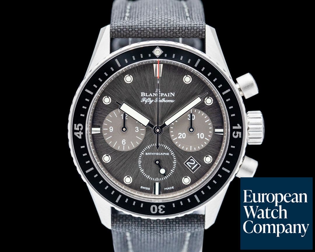 Image of Blancpain 5200 Fifty Fathoms Bathyscaphe Chronograph SS Gray Dial