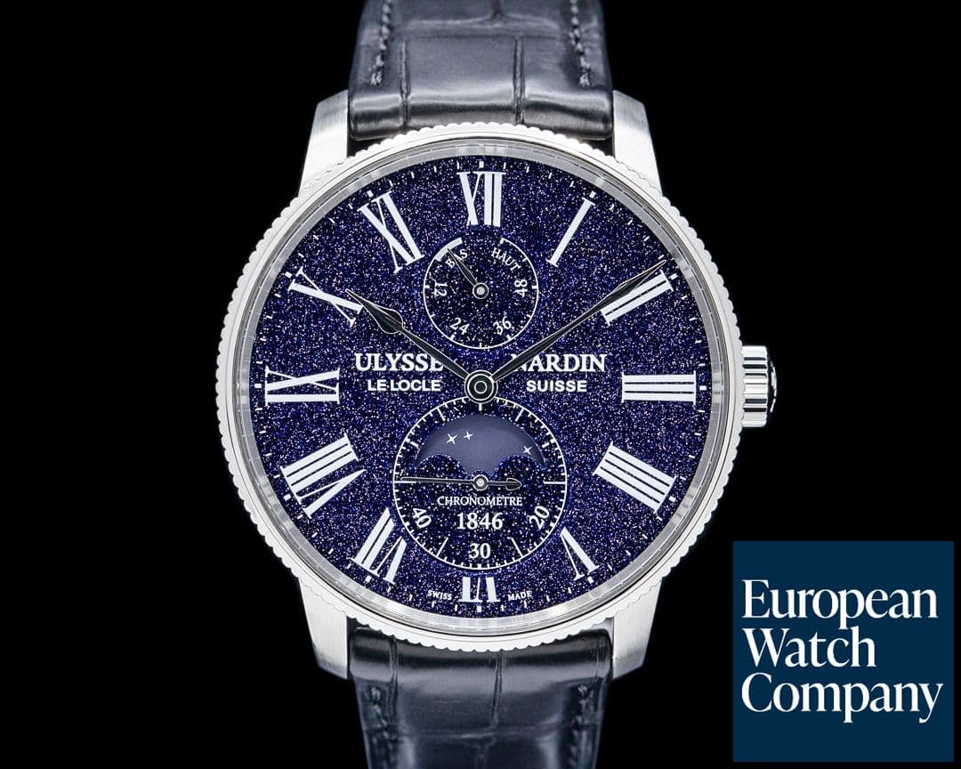 Image of Ulysse Nardin Marine Torpilleur Aventurine SS Blue Aventurine Dial LE