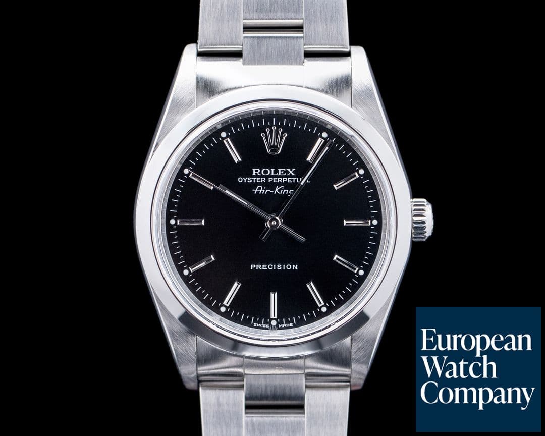 Image of Rolex 14000 Air-King Oyster Perpetual SS Black Dial