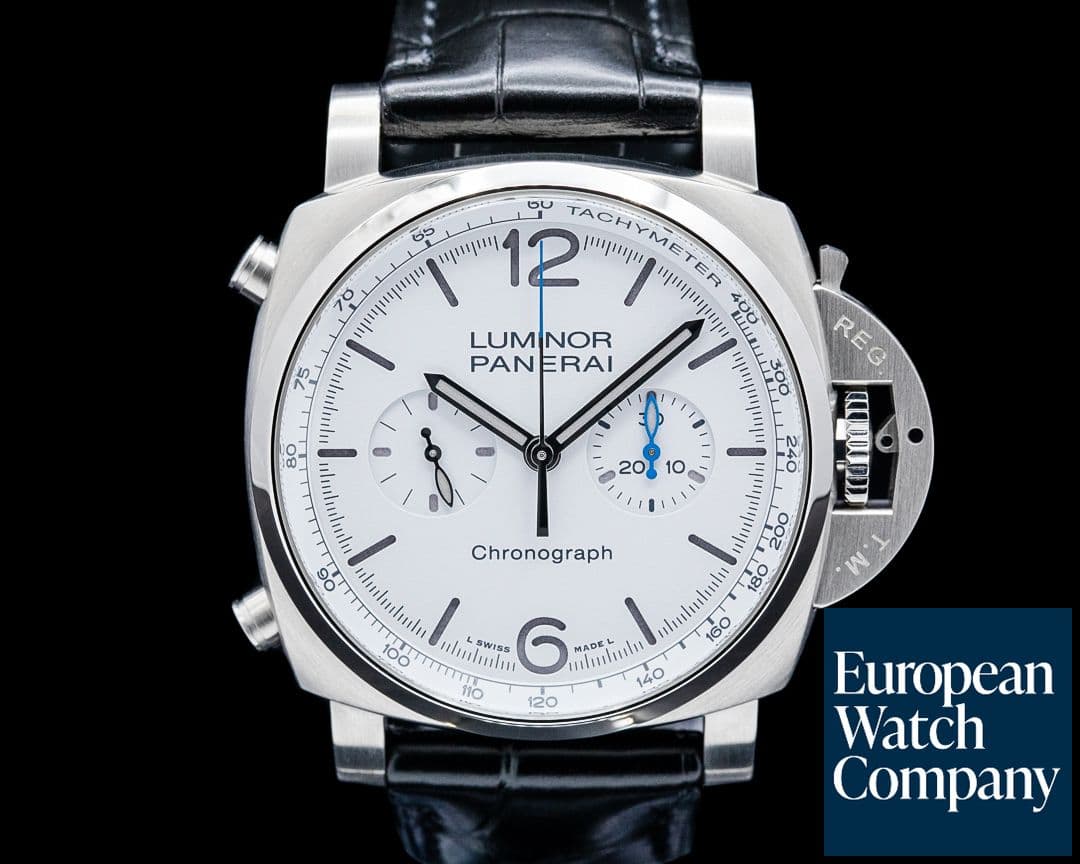 Image of Panerai PAM01218 Luminor Chrono SS White Dial