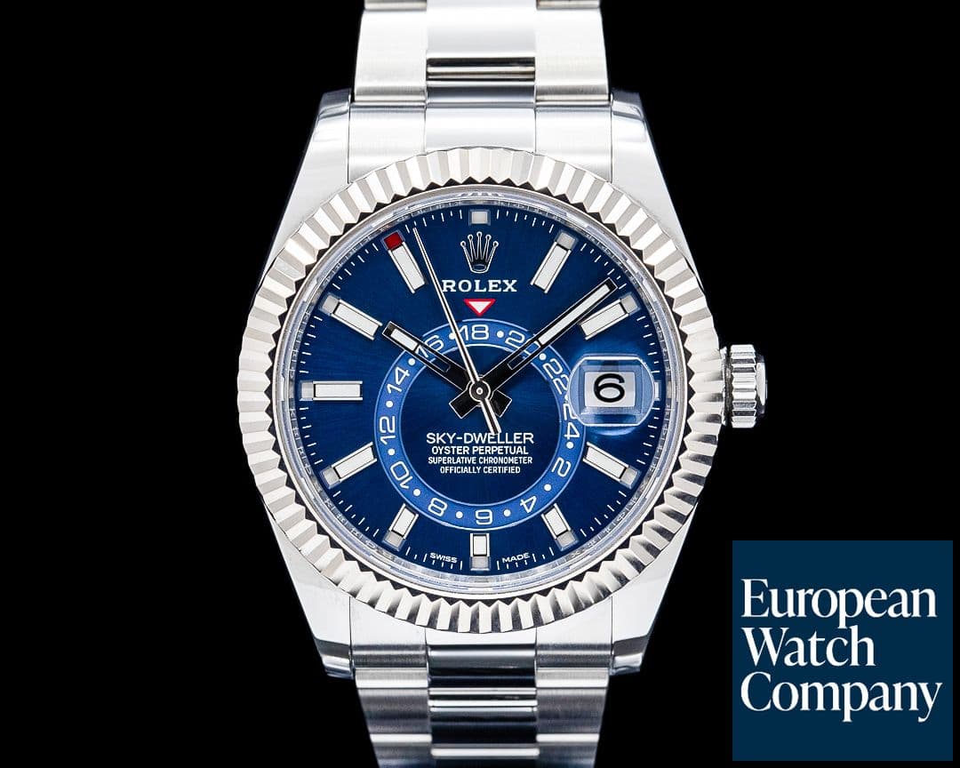 Image of Rolex 326934 Sky-Dweller SS / 18K White Gold Blue Dial