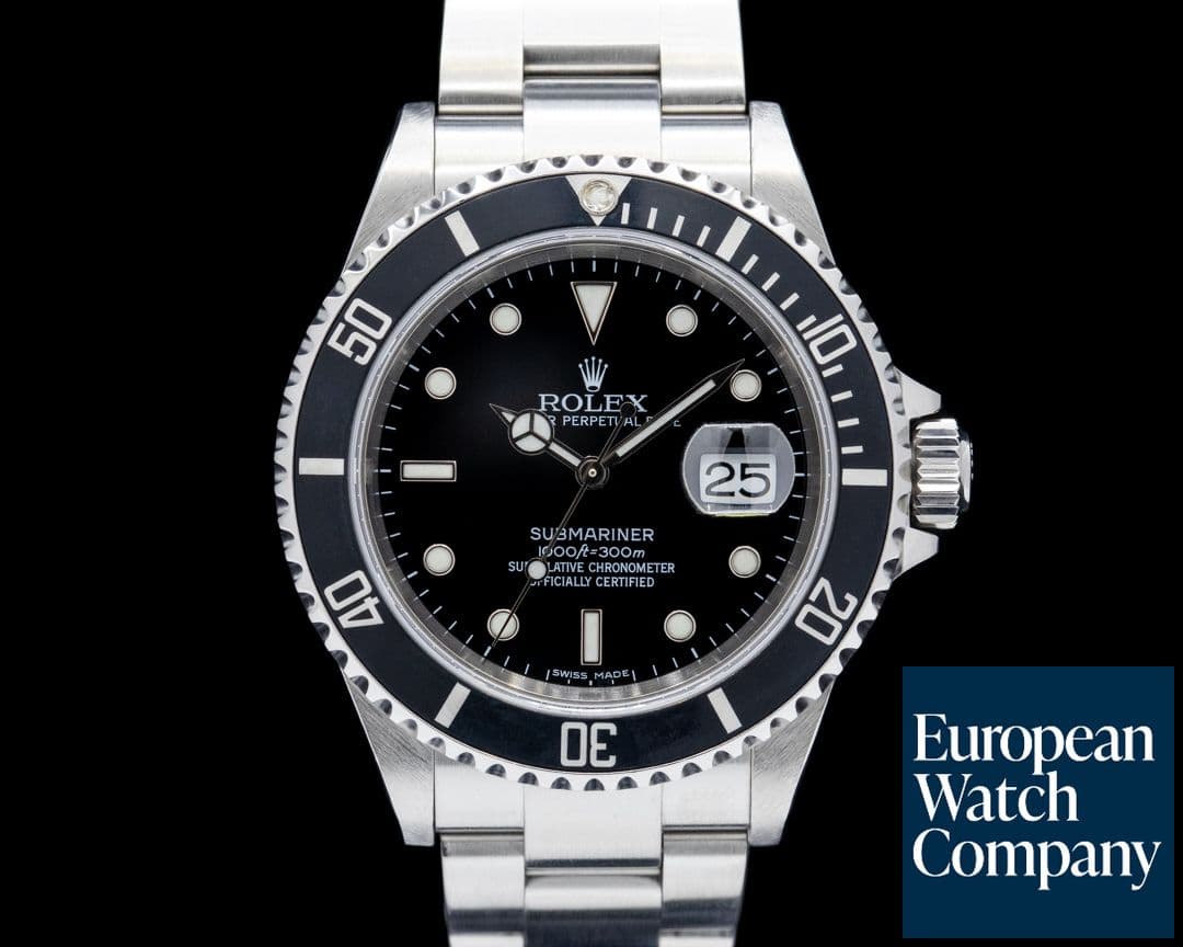 Image of Rolex 16610 Submariner SS Black Dial