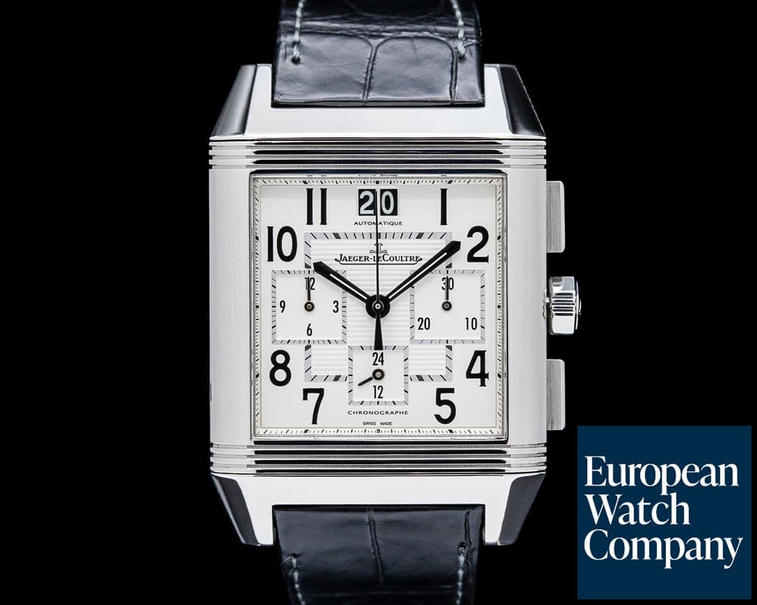 Image of Jaeger LeCoultre Jaeger-LeCoultre 230.8.45 Reverso Squadra Chronograph GMT SS Silver Dial