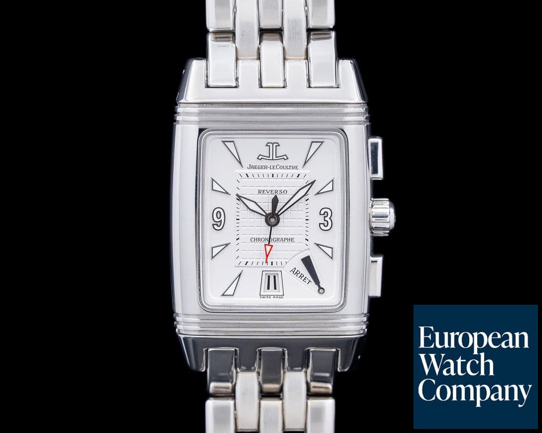 Image of Jaeger LeCoultre 295.8.59 Reverso Gran Sport Chronograph SS Silver Dial
