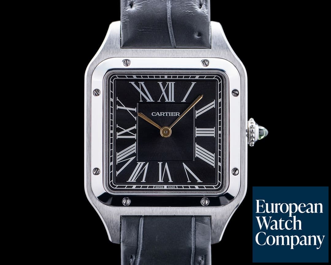 Image of Cartier WGSA0055 Santos-Dumont Platinum Black Dial Piece Unique