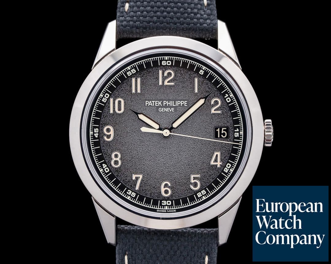 Image of Patek Philippe 5226G-001 Calatrava 18K White Gold Charcoal Gray Textured Dial