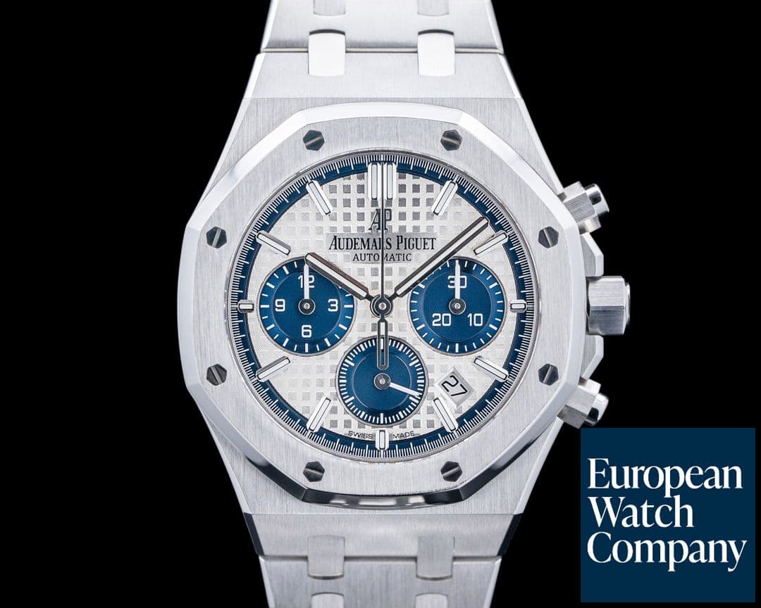 Image of Audemars Piguet 26315ST Royal Oak Chronograph SS Silver Grande Tapisserie Dial