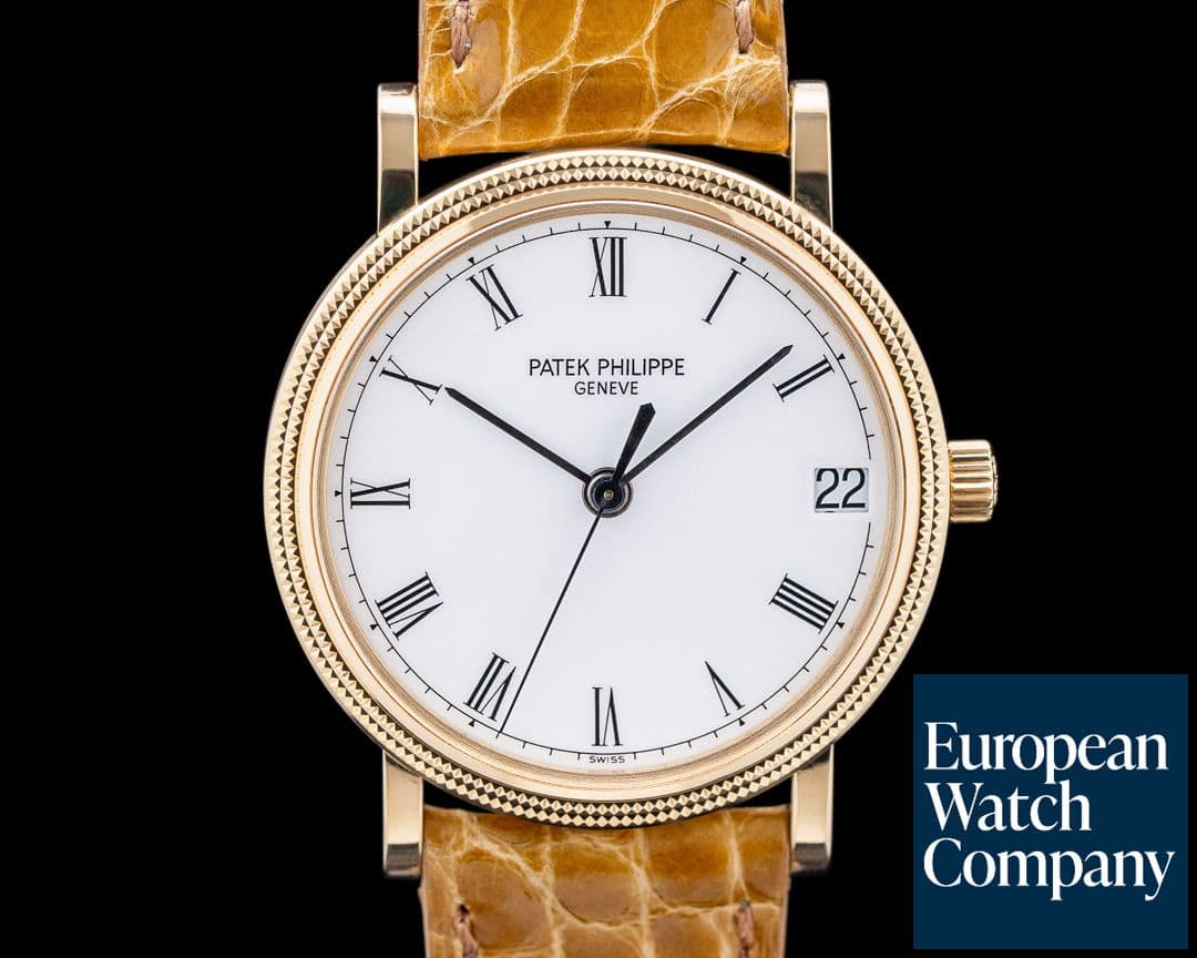 Image of Patek Philippe 3802 Calatrava 18K Yellow Gold White Dial