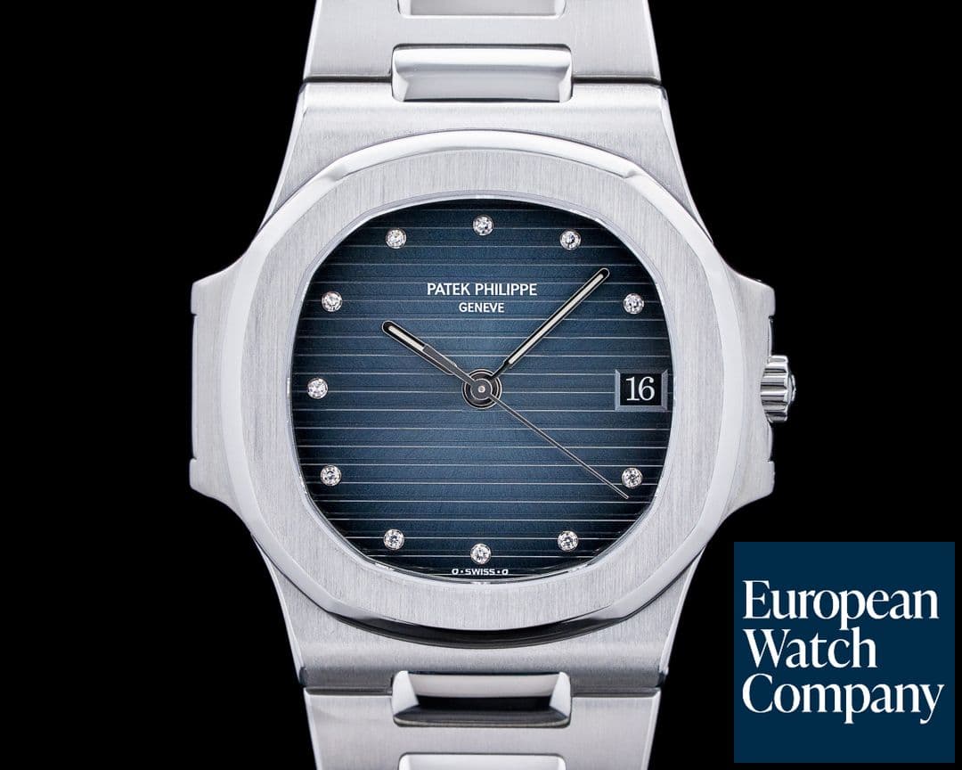 Image of Patek Philippe 3800/1 Nautilus SS Blue Diamonds Dial