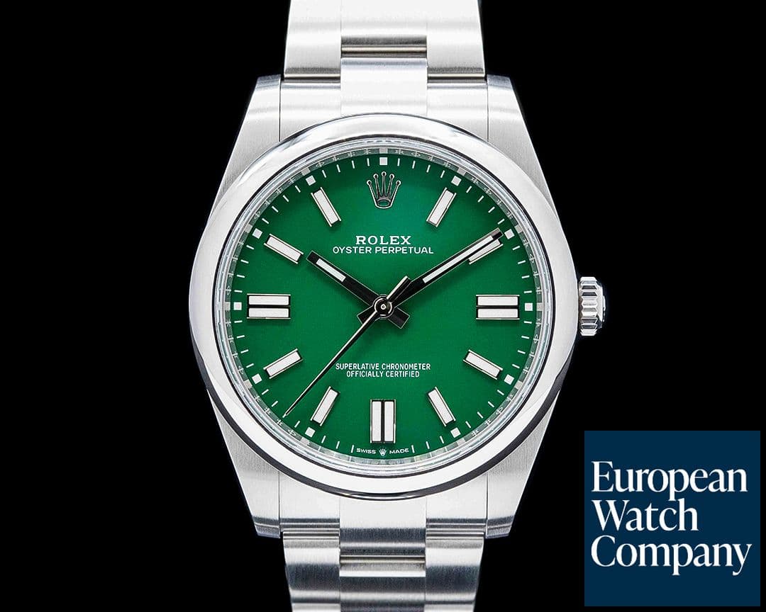 Image of Rolex 124300 Oyster Perpetual SS Green Dial