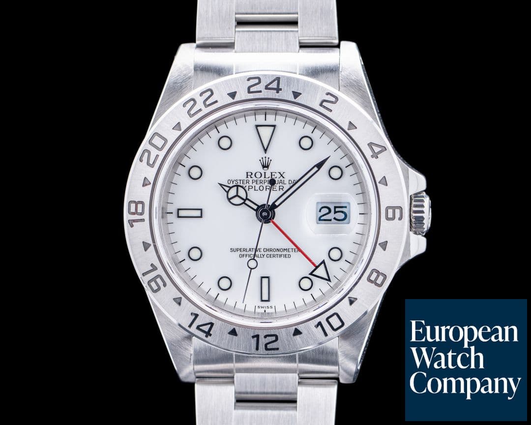 Image of Rolex 16570 Explorer II SS White Dial