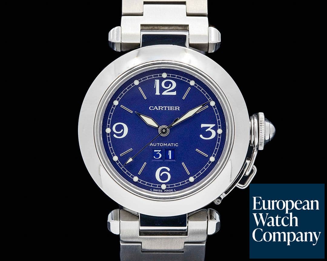 Image of Cartier W31047M7 Pasha C Automatic SS Blue Dial