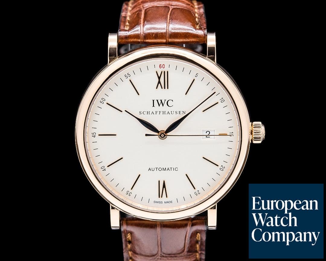 Image of IWC IW356504 Portofino Automatic 18K Rose Gold Silver Dial