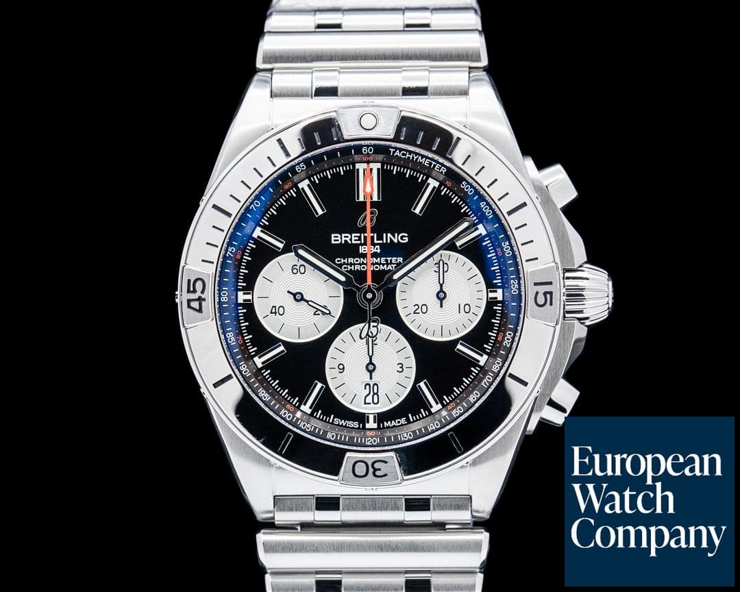 Image of Breitling AB0134101B1A1 Chronomat B01 42 SS Black Dial