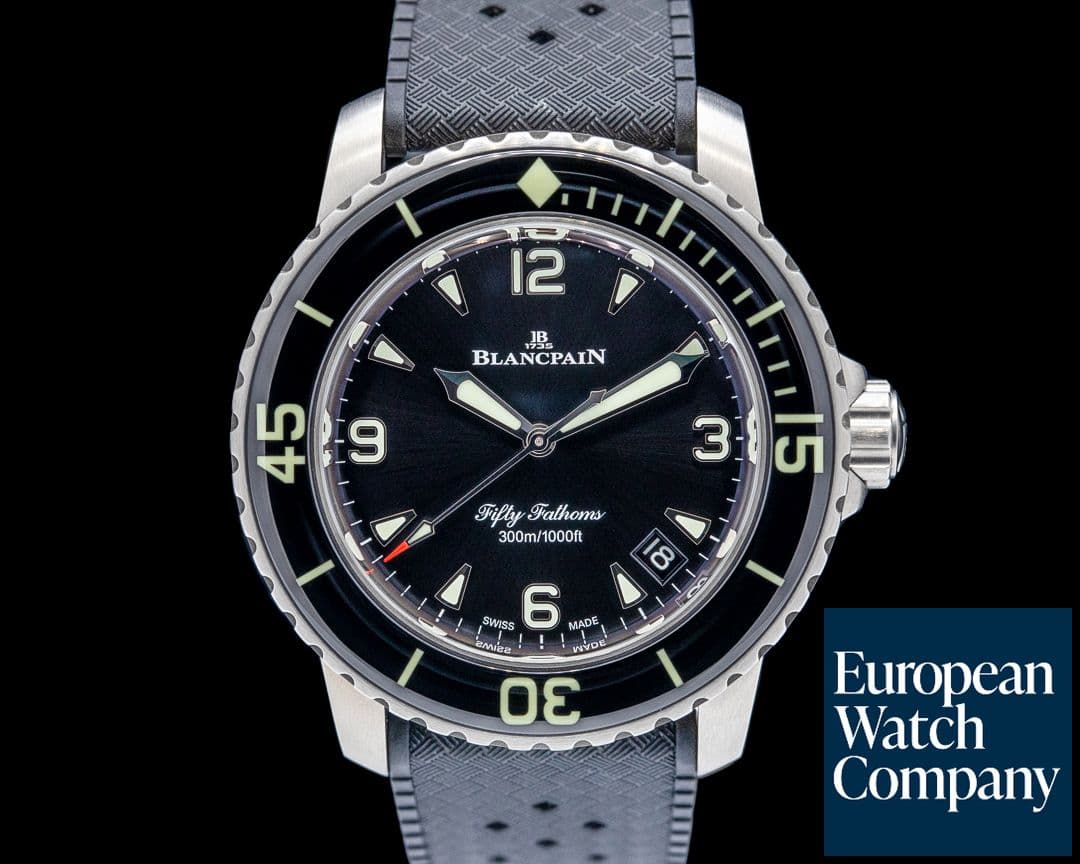 Image of Blancpain 5010 Fifty Fathoms Titanium Sunburst Black Dial 2025