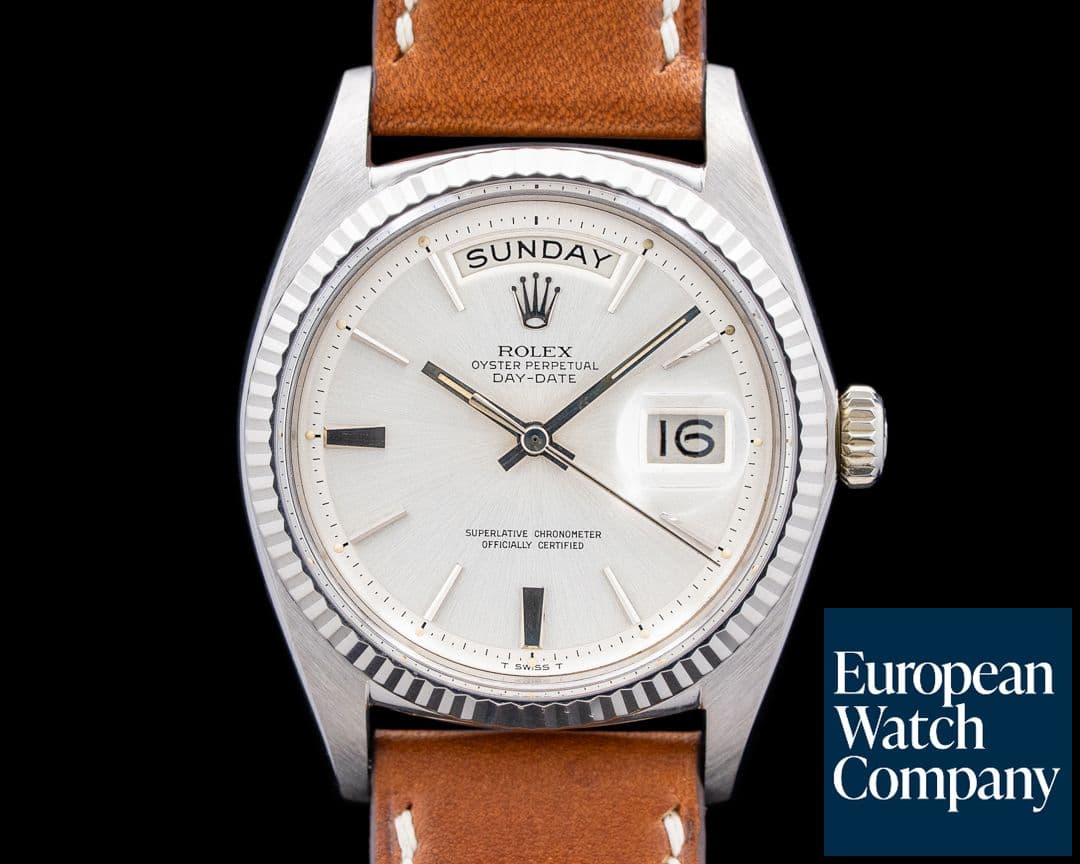 Image of Rolex 1803 Day-Date 18K White Gold Silver Door Stop Dial