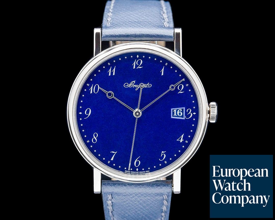 Image of Breguet 5177BB/2Y/9V6 Classique Automatic 18K White Gold Blue Enamel Dial