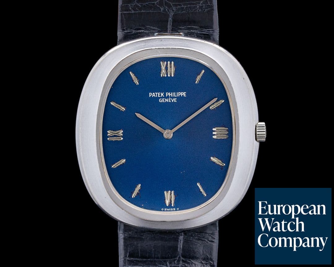 Image of Patek Philippe 3589G Grand Ellipse 18K White Gold Blue Dial