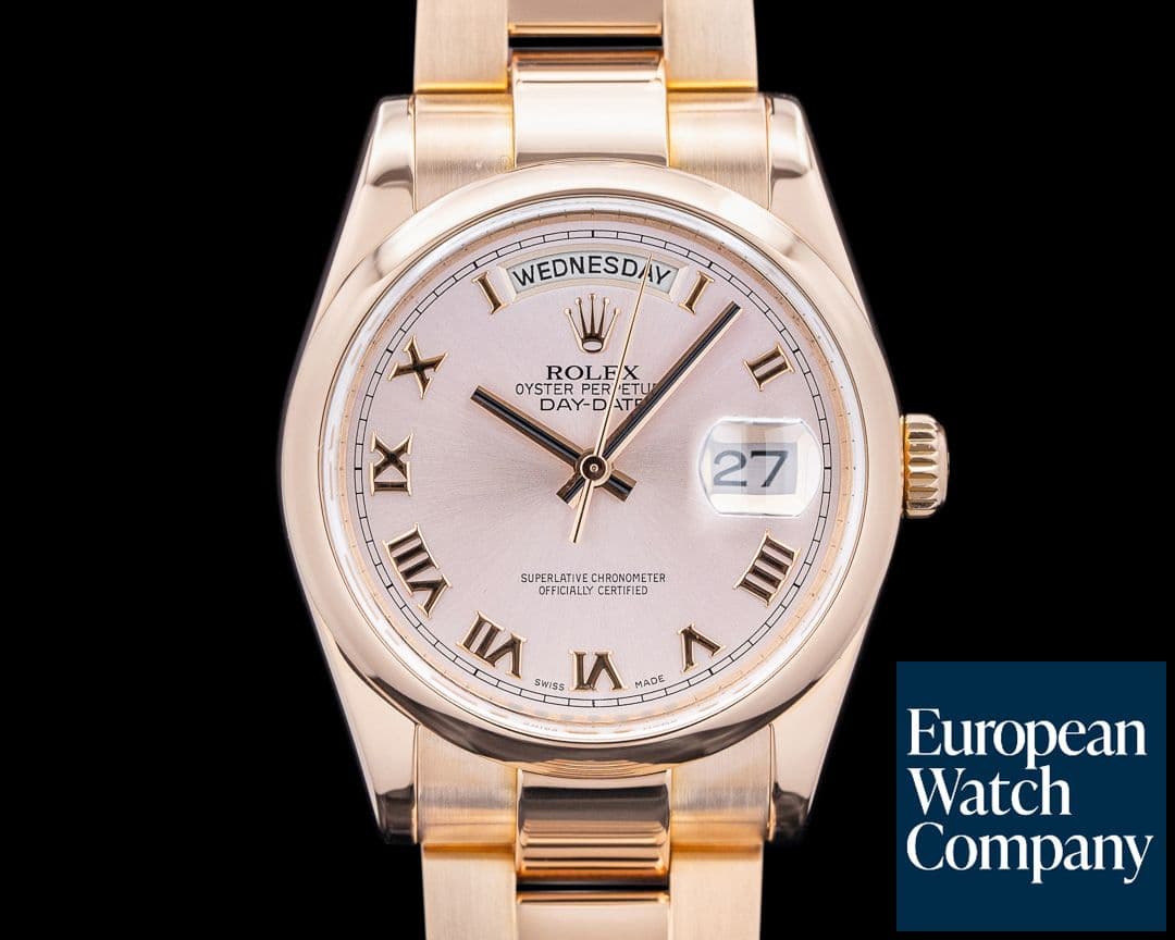 Image of Rolex 118205 Day-Date 36 18K Rose Gold Pink Dial