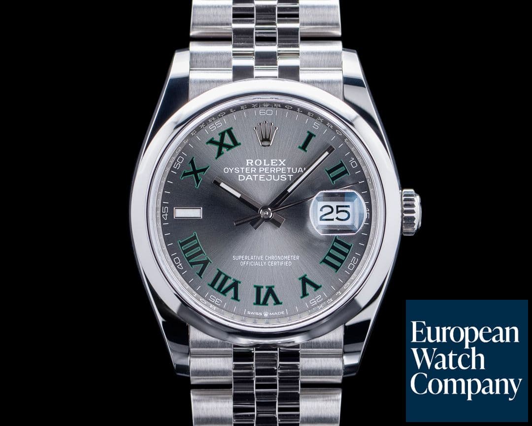 Image of Rolex Datejust 36 "Wimbledon" 126200 Jubilee SS