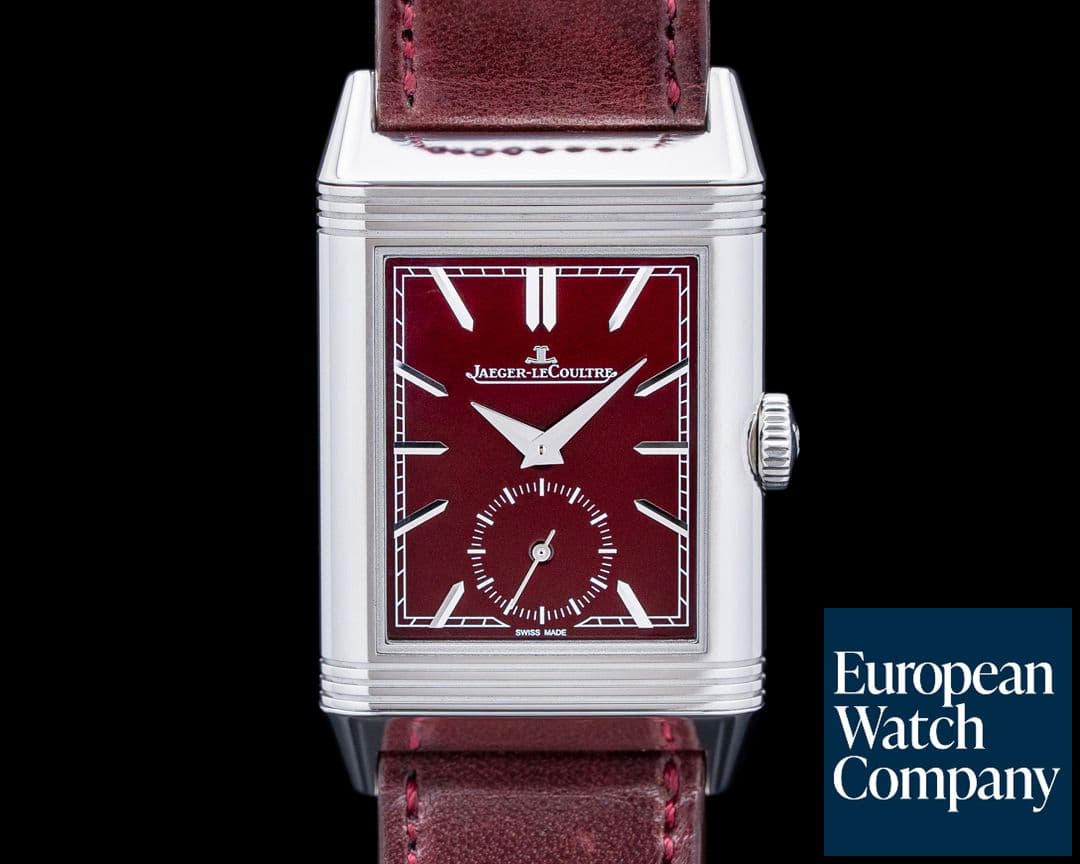 Image of Jaeger LeCoultre Q397846 Reverso Tribute Small Seconds SS Burgundy Dial