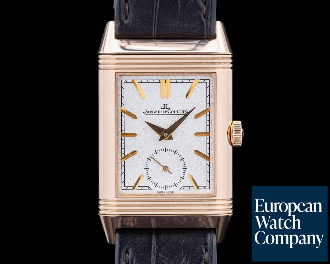 Image of Jaeger LeCoultre Q3902420 Reverso Tribute Duoface 18K Rose Gold Silver Dial