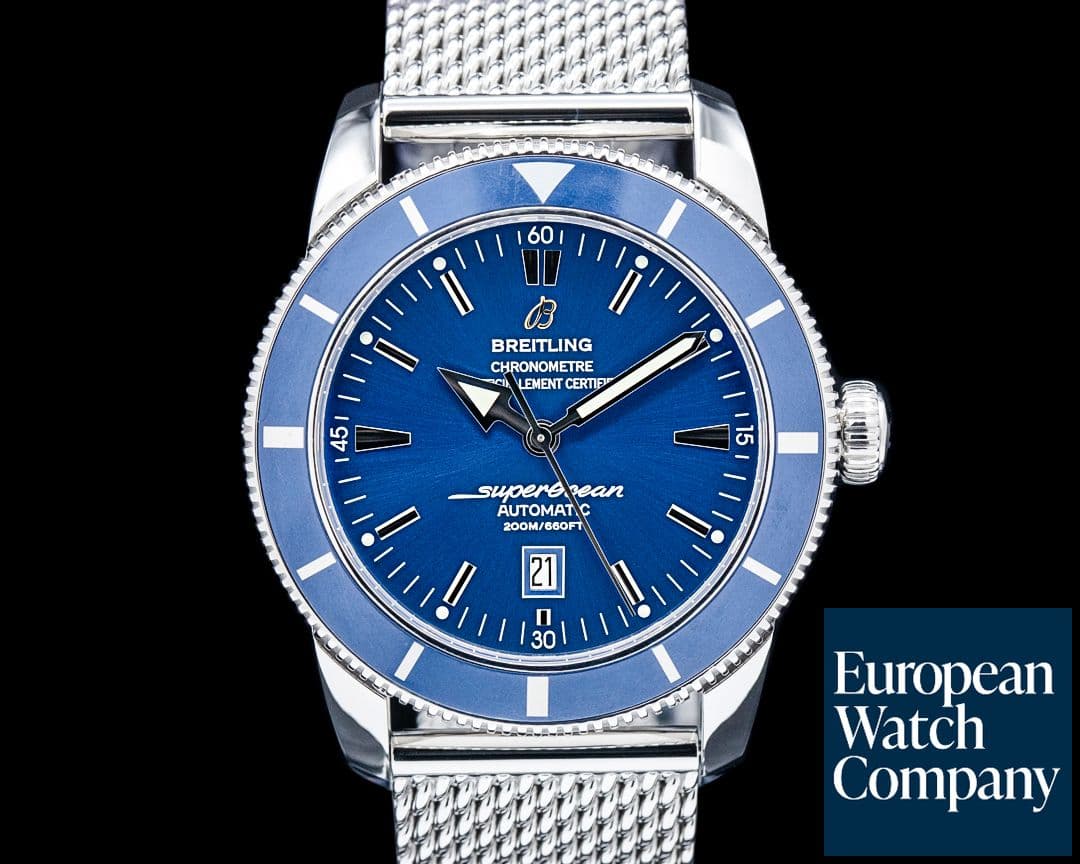 Image of Breitling A1732016/C734 Superocean Heritage 46 SS Blue Dial