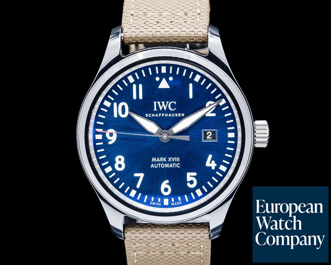 Image of IWC Pilot's Watch Mark XVIII "Laureus Sport for Good" Ceramic Blue Dial