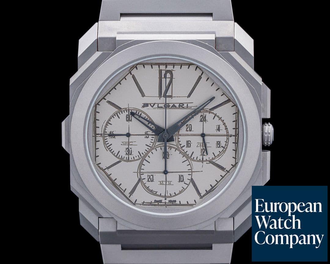 Image of Bulgari Octo Finissimo Chronograph "10th Anniversary" Titanium Gray Dial LIMITED