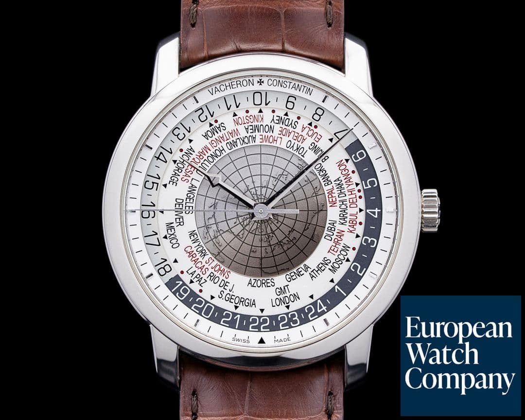 Image of Vacheron Constantin 86060 Traditionnelle World Time 18K White Gold Silver Dial