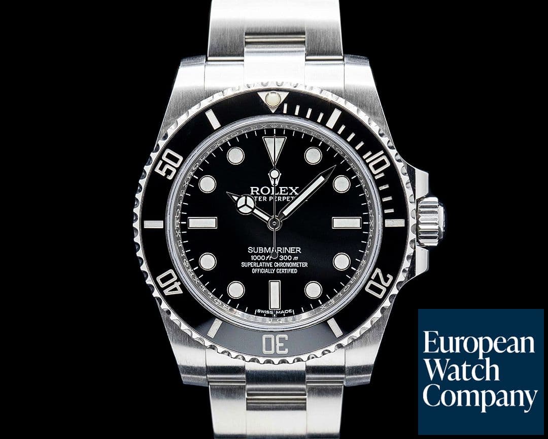 Image of Rolex 114060 Submariner Ceramic Bezel SS Black Dial