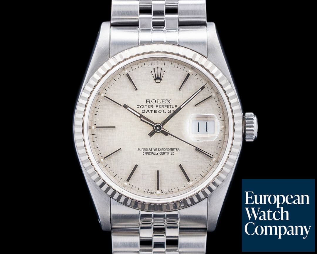 Image of Rolex 16234 Datejust SS Silver Linen Dial Circa. 1991