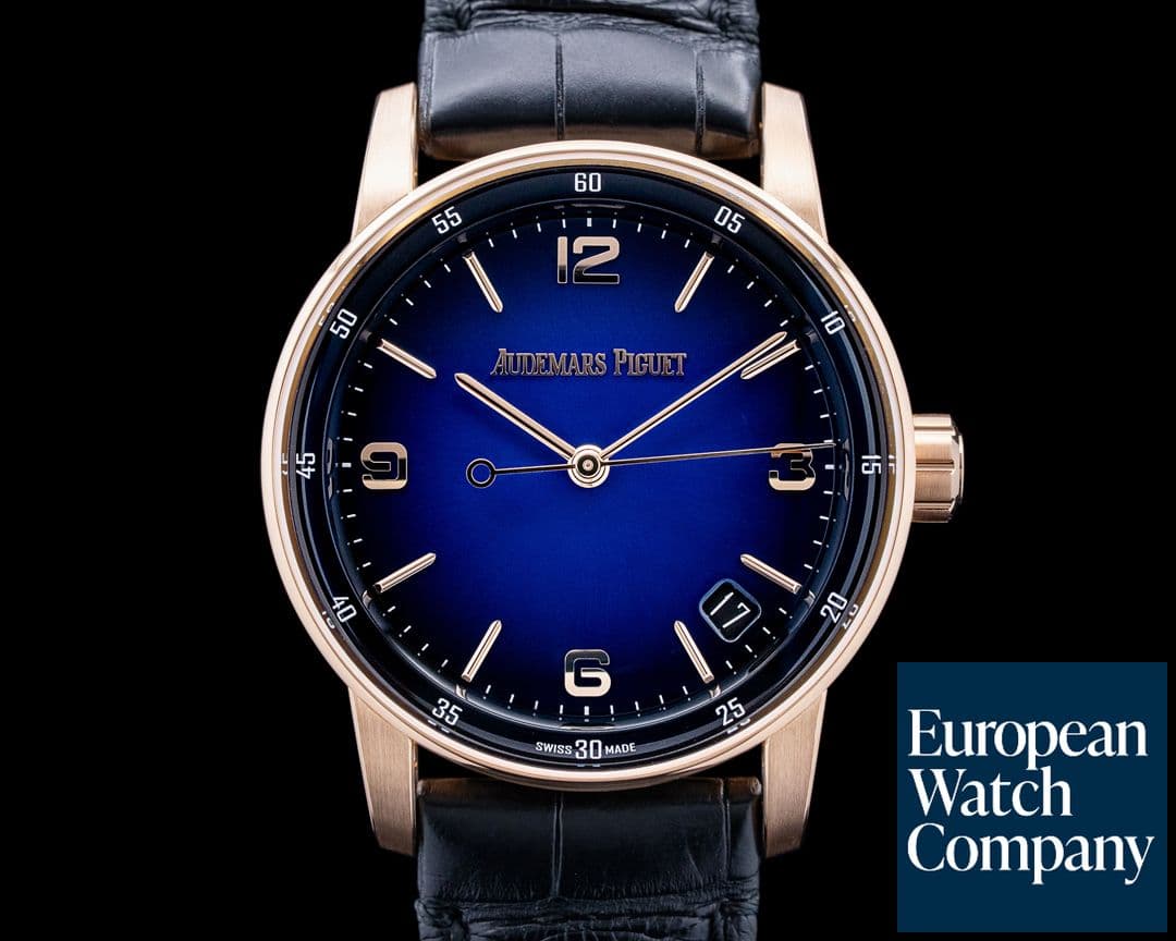 Image of Audemars Piguet 15210OR Code 11.59 18K Rose Gold Blue Dial