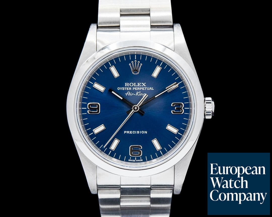 Image of Rolex 14000 Air-King SS Blue Dial Circa. 2002