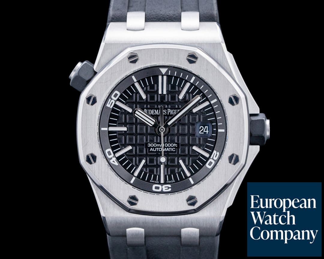 Image of Audemars Piguet 15703ST Royal Oak Offshore Diver SS Black Dial