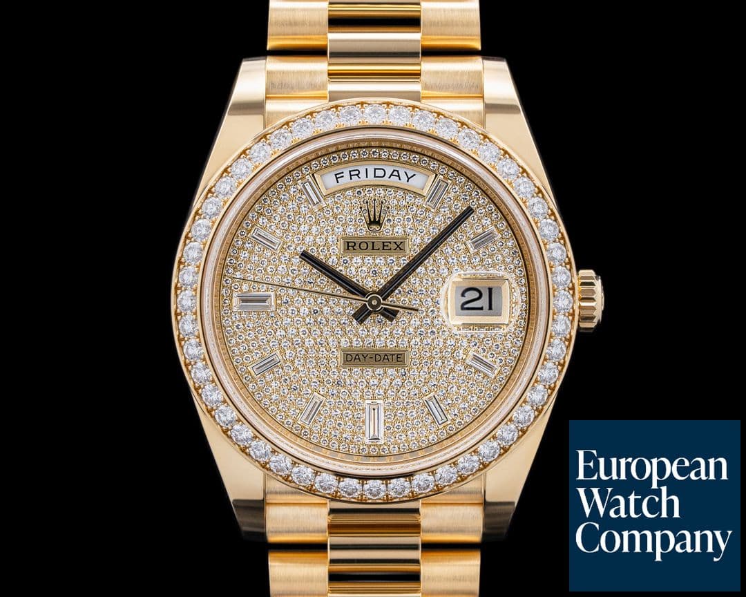 Image of Rolex 228348RBR Day-Date 40MM 18K Yellow Gold Champagne Diamonds Dial 2024