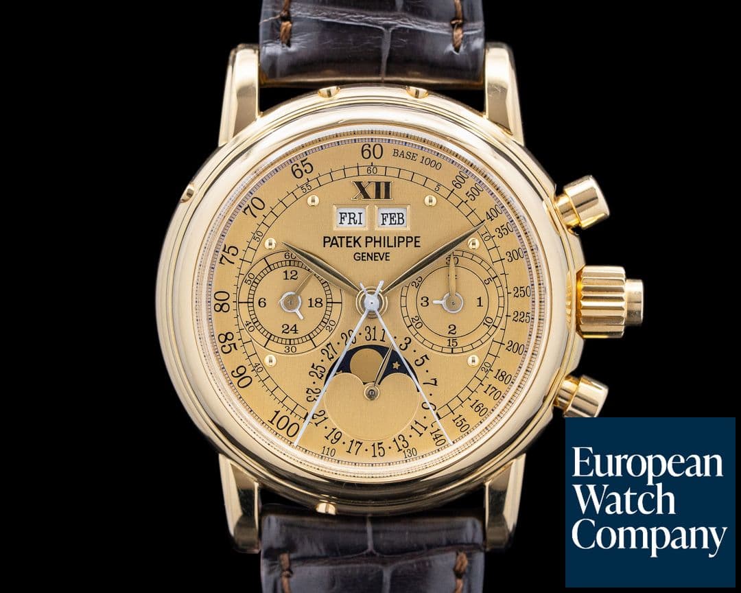 Image of Patek Philippe 5004J Champagne Tachometre Perpetual Split 5004 18K Yellow RARE