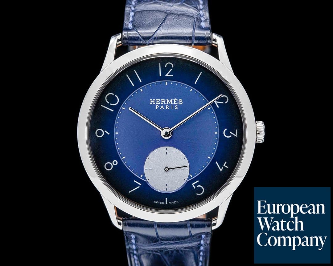 Image of Hermes CA2.810 Slim d'Hermes For Hodinkee SS Blue Dial LE