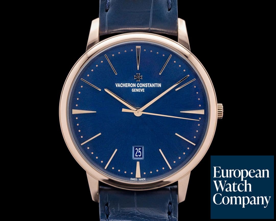Image of Vacheron Constantin 85180/000R Patrimony 18K Rose Gold Midnight Blue Dial 2024