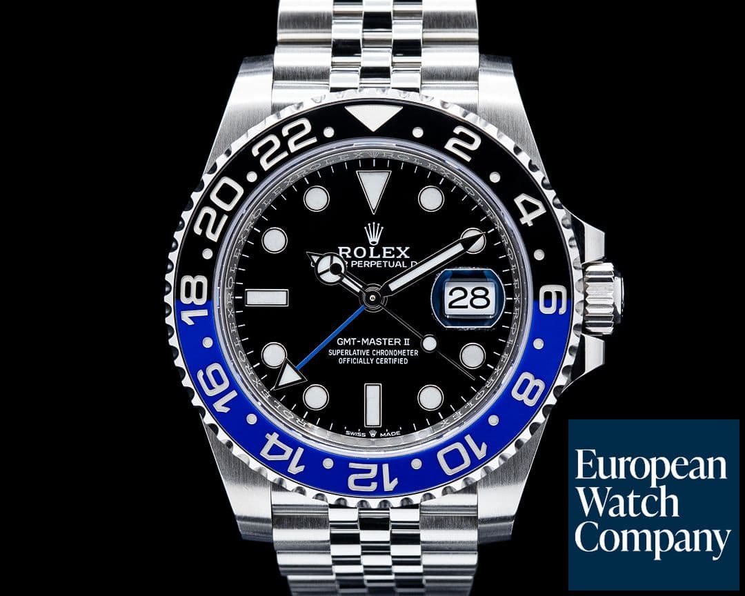 Image of Rolex 126710BLNR GMT-Master II "Batgirl" Jubilee SS Black Dial