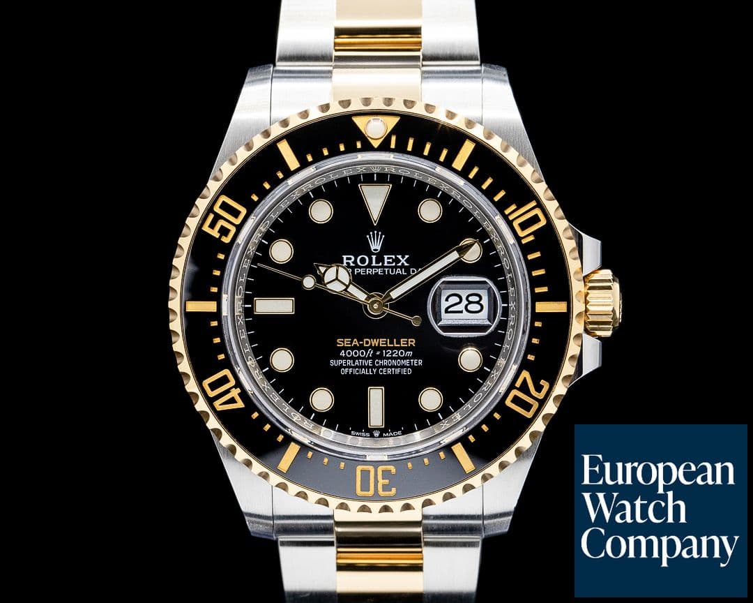 Image of Rolex 126603 Sea-Dweller SS / 18K Yellow Gold Black Dial