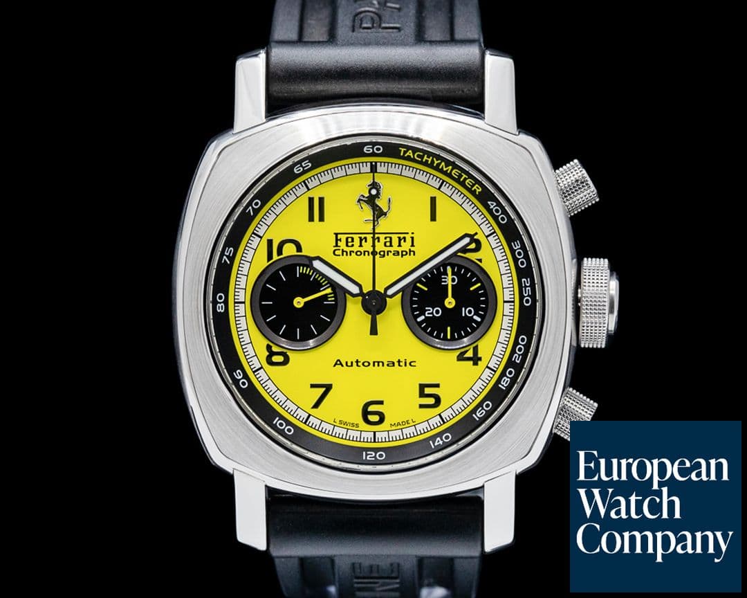 Image of Panerai FER00011 Ferrari Granturismo Chronograph SS Yellow Dial