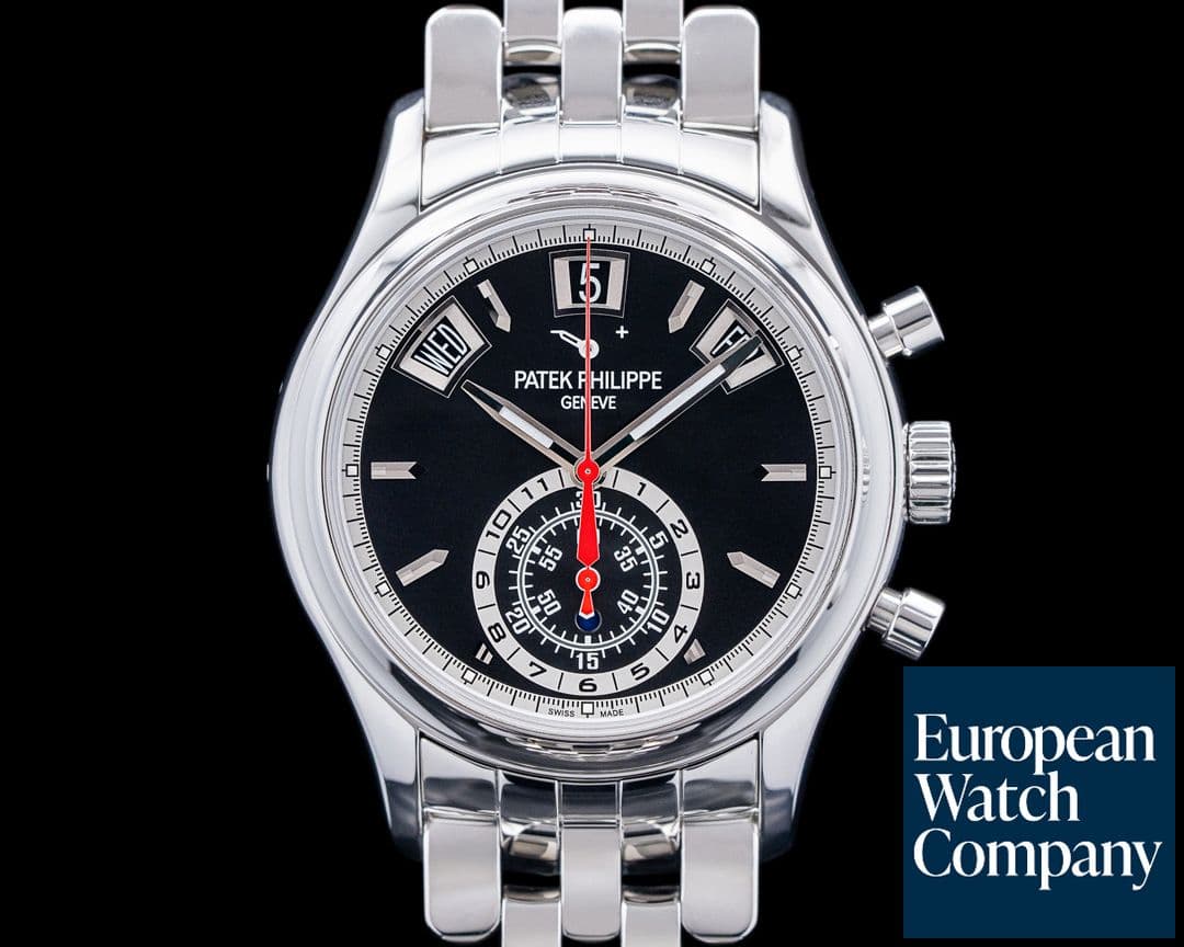Image of Patek Philippe 5960/1A Annual Calendar Chronograph SS Black Dial